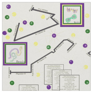 Tela Celebración de la ruta del desfile del Mardi Gras 