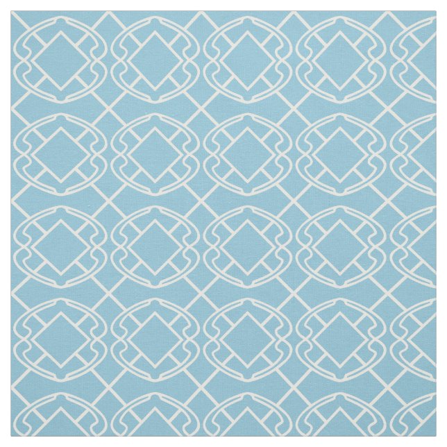 Tela Cello Robins Blue Egg Trellis Design (Retal)