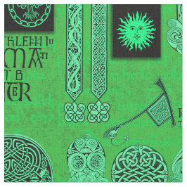 Tela Celtic Gryphon y verde esmeralda de Kells