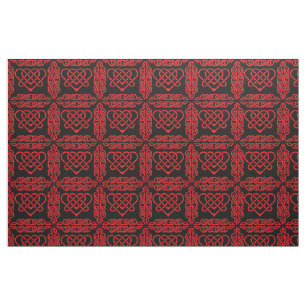 Tela Celtic/rojo trenzado Gadhlig del corazón del