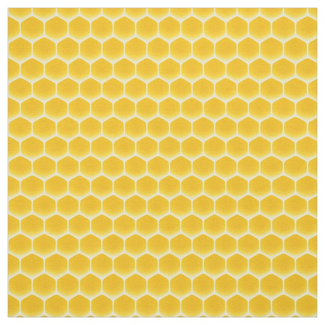 Tela Células pequeñas de impresión de Honeycomb amarill (Retal)