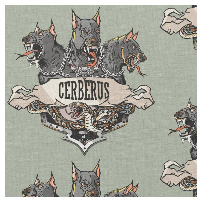 Tela Cerberus y Serpiente (De cerca)