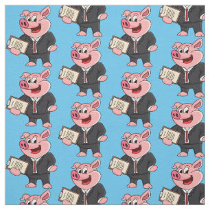 Tela Cerdo divertido con traje de negocios caricatura 