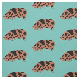 Tela Cerdo Kune en Verde azulado