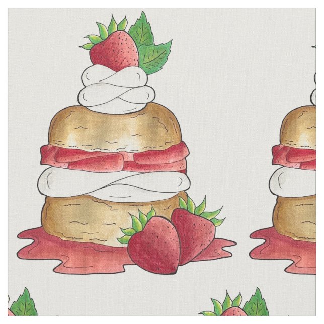 Tela Cereza de fresa Tapón postre fresa fresas (De cerca)