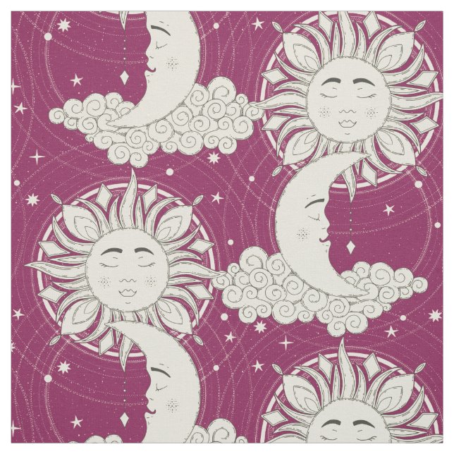 Tela cereza de sueños bohemias (Retal)