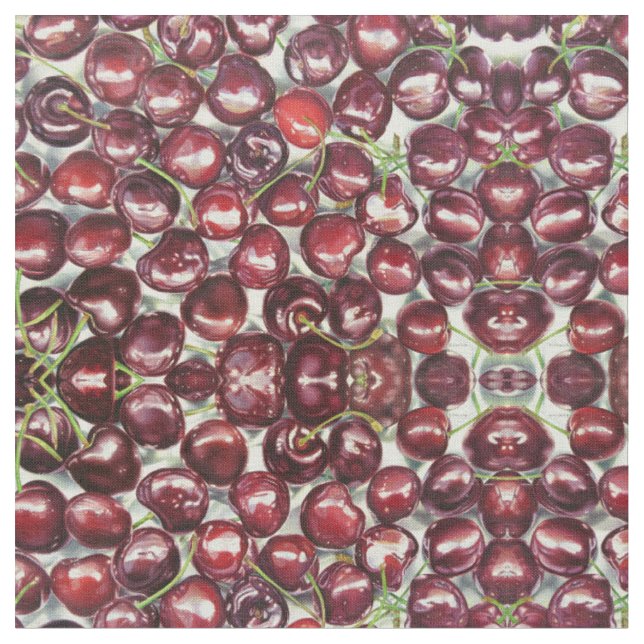 Tela Cerezas Bing (De cerca)