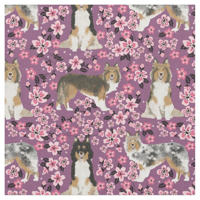Tela cerezo de perro con caparazón morado (De cerca)