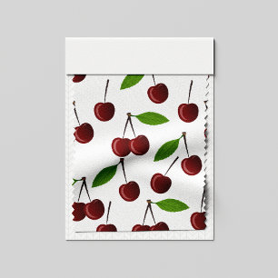 Tela Cerezo Rojo, Patrón De Cerezas, Hojas, Fruta