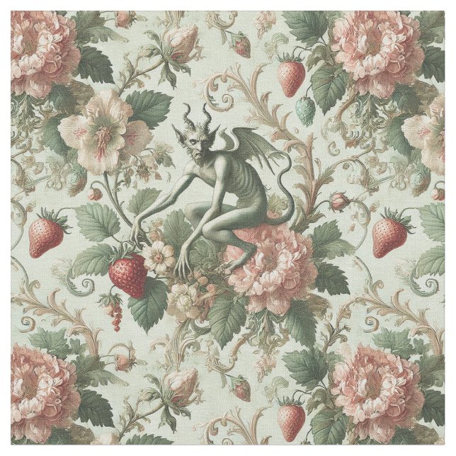 Tela Cerezos de fresa - Tile Gótico clásico (De cerca)