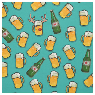 Tela Cerveza festividad vasos frascos azules