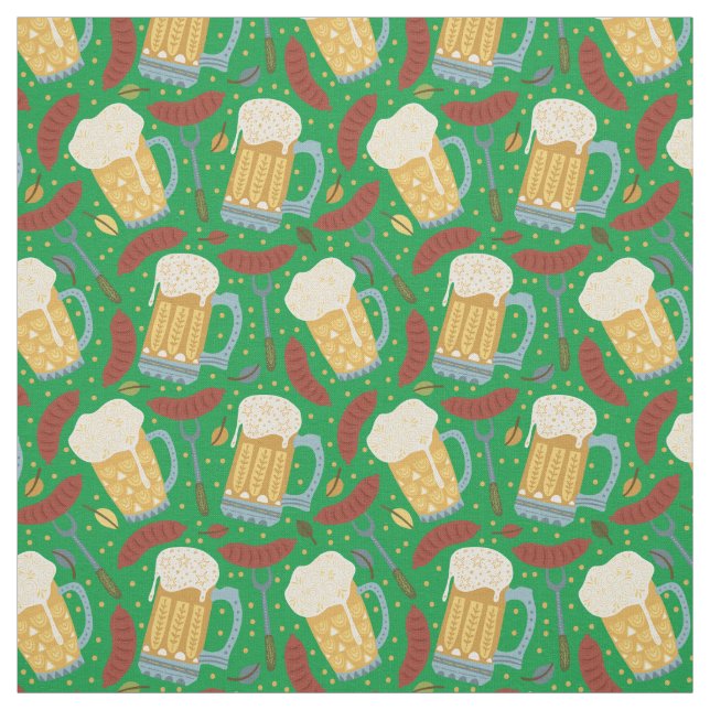 Tela Cervezas y brats caprichosos (Retal)