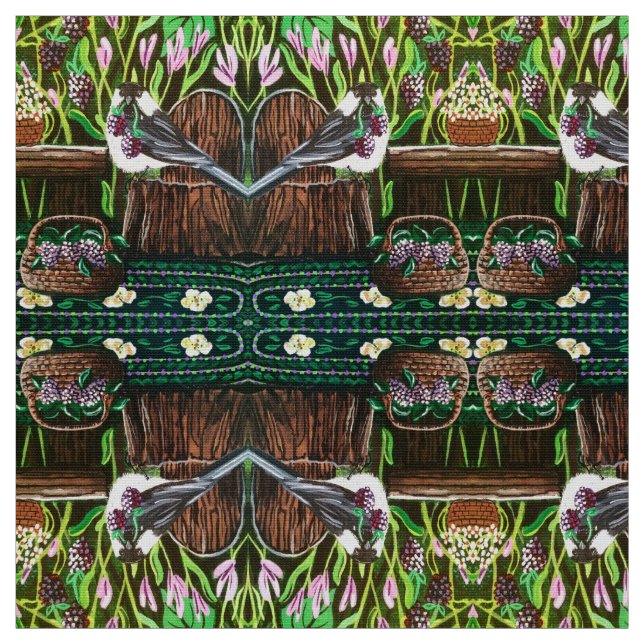 Tela Cesta de cerezos de pollo (Retal)