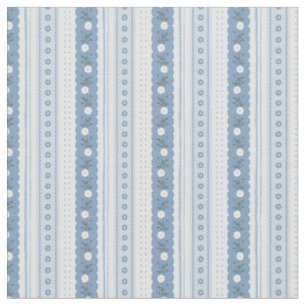 Tela Chambray Azul Floral de Parra de Viborita de Raya