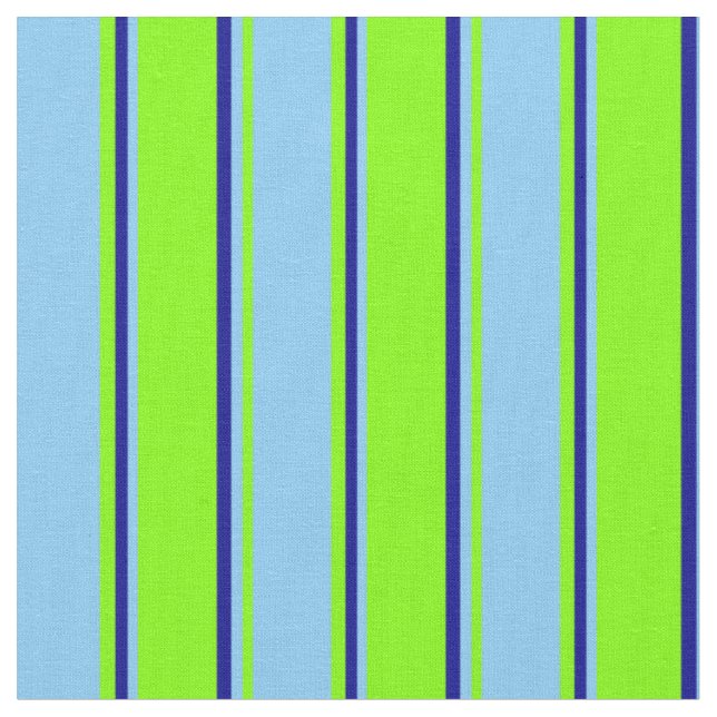 Tela Chartreuse, azul cielo claro y azul oscuro (De cerca)