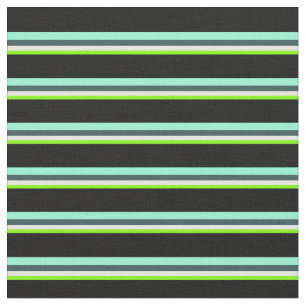 Tela Chartreuse, blanco, gris, acuamarina y negro