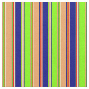Tela Chartreuse, Blue, Brown, Goldenrod y Red Lines