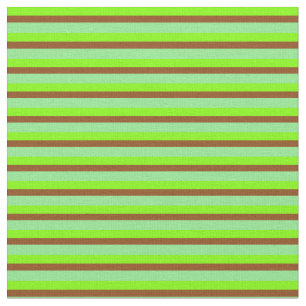 Tela Chartreuse, Brown y Rayas Verdes Ligeras
