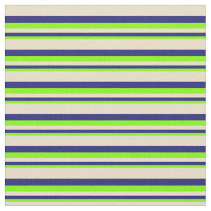 Tela Chartreuse, Midnight Blue y Tan Pattern