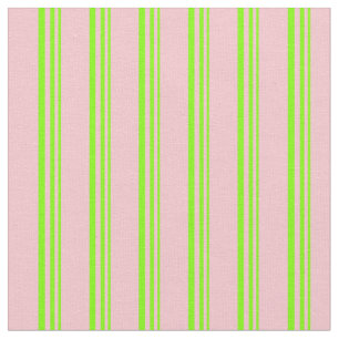 Tela Chartreuse y rayas rosas