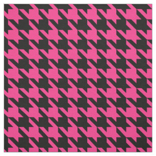 Tela Cheque de Houndstap negro rosa