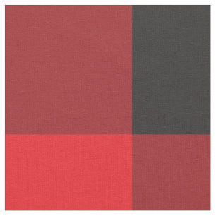 Tela Cheques de búfalo rojos y negros cubiertos de rúst