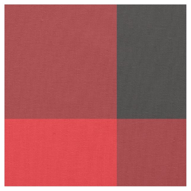 Tela Cheques de búfalo rojos y negros cubiertos de rúst (De cerca)