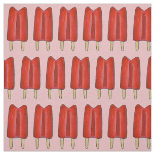 Tela Cherry Red Twin Pop Popsicles Ice Lolly Lollies