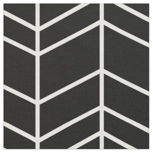 Tela Chevron Black and White Herringbone