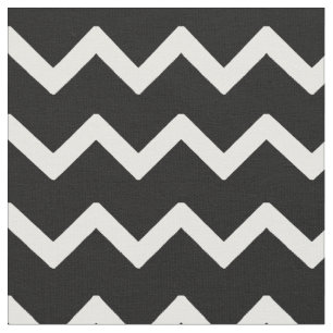 Tela Chevron blanco negro