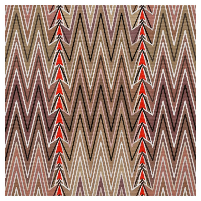 Tela Chevron Damask, Taupe Tan y Beige (Retal)
