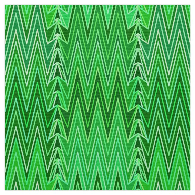 Tela Chevron Damask, verde de esmeralda y de cal (Retal)
