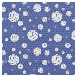 Tela Chevron de voleibol azul con patrón