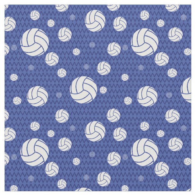 Tela Chevron de voleibol azul con patrón (De cerca)