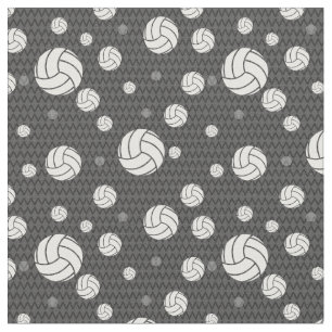 Tela Chevron de voleibol gris patentado