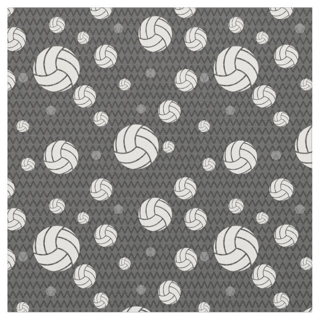 Tela Chevron de Voleibol Gris Patterado (De cerca)