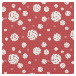 Tela Chevron de Voleibol Rojo Patterado