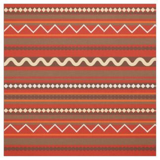 Tela Chevron geométrico y franjas rojas