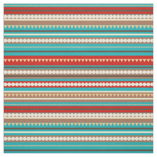 Tela Chevron geométrico y Stripes Aqua