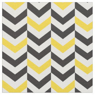 Tela Chevron Gris y Amarillo