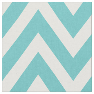 Tela Chevron moderno de color turquesa a gran escala