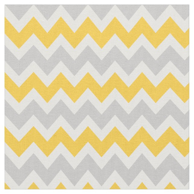 Tela Chevron moderno gris y amarillo (De cerca)
