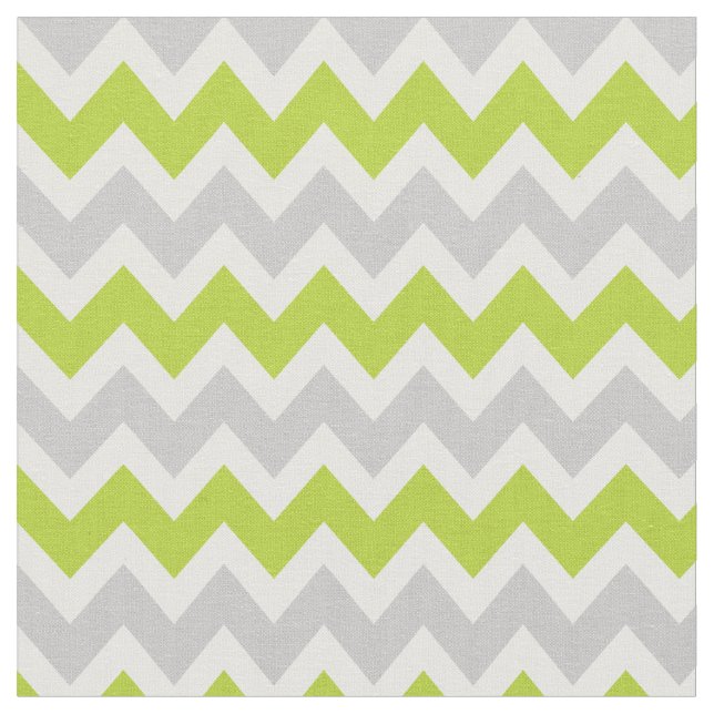 Tela Chevron moderno gris y verde (De cerca)