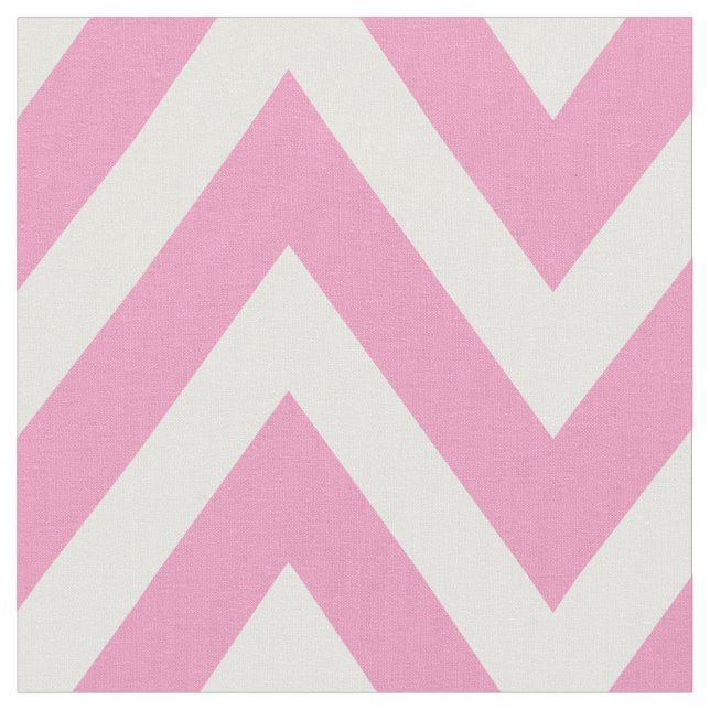 Tela Chevron moderno rosa de gran escala (De cerca)