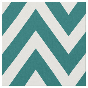 Tela Chevron moderno Verde azulado oscuro a gran escala