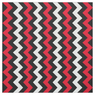 Tela Chevron rojo y blanco negro