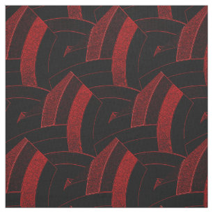 Tela chevrras contemporáneas de moda negra/roja