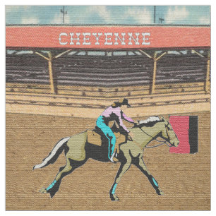 Tela Cheyenne Rodeo Cowgirl Barrel Carreras 2 Fabric