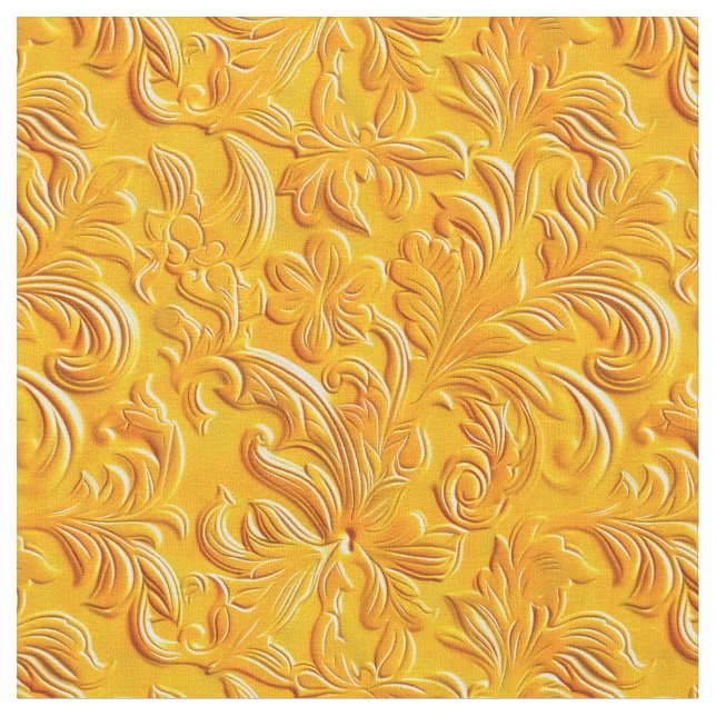 Tela Chic marigold tooled leather  (De cerca)