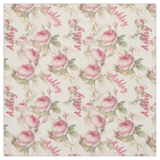 Tela Chic Personalizado con Nombre y Estampa de Rosa Co